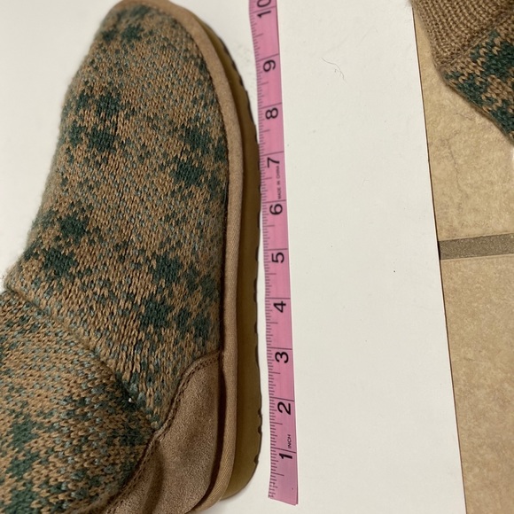 UGG tan and green plaid sweater tall boots - Picture 13 of 16